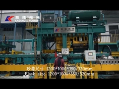 Línea de moldeado automática de la arena verde el exprimir horizontal del tiroteo de Flaskless de la partida